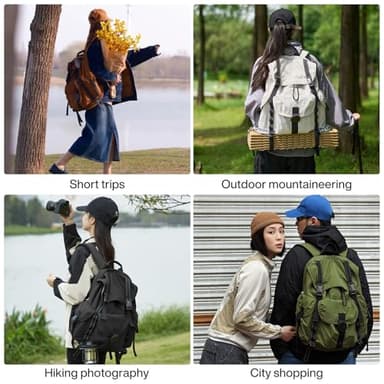 mixi Travel Backpack for Women Men, 18 Inch Carry On Laptop Backpack Flight Approved fits 16'' Laptop, Lightweight Waterproof Hiking Backpack Travel Outdoor Business Casual Daypack, Jungle Green - Image 6