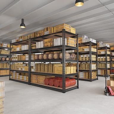 REIBII 48" W Garage Shelving 3020LBS Storage Shelves 5 Tier Heavy Duty Shelving Adjustable Garage Shelves for Basement, Warehouse, Commercial, Easy Assemble, 48" W x 72" H x 24" D - Image 7