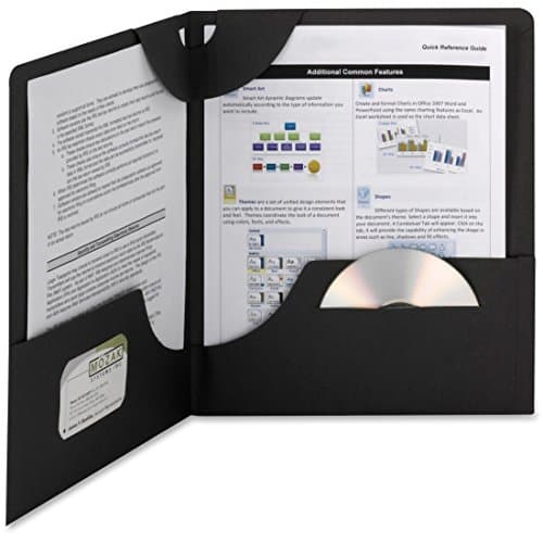 Lockit® Two-Pocket Heavyweight Folder, Letter Size, Black, 25 per Box (87981) - Image 1