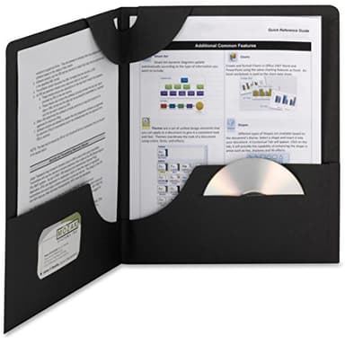 Lockit® Two-Pocket Heavyweight Folder, Letter Size, Black, 25 per Box (87981) - Image 1