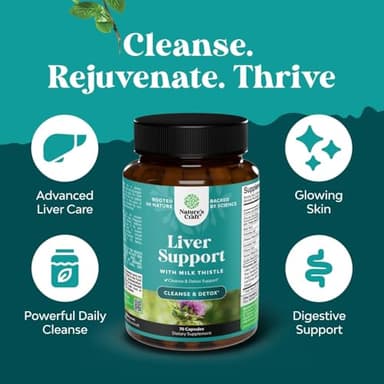 Liver Cleanse Detox & Repair 70 Capsules - Herbal Liver Support Milk Thistle Supplement - Silymarin Milk Thistle Supplements with Dandelion Root, Choline, Beetroot & Artichoke Extract - Image 3