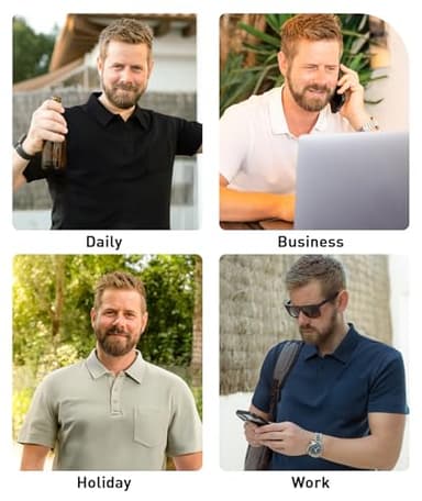 SCODI 5 Pack Mens Pocket Polo Shirts Short Sleeve Multipack Golf Shirt for Men Moisture Wicking Casual Athletic Work T-Shirts Black XL - Image 6