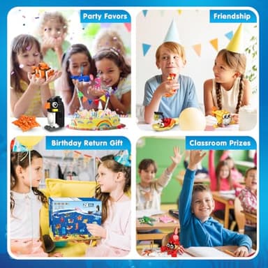 HOGOKIDS 24 Pack Party Favors for Kids Building Set - 629PCS Marine Animals Building Blocks Toy for Goodie Bag Stuffers Classroom Prizes, Valentines Day Easter Birthday Gift for Boys Girls Ages 6-12 - Image 6