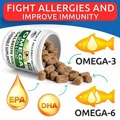 BARK&SPARK Omega 3 for Dogs - 180 Fish Oil Treats for Dog Shedding, Skin Allergy, Itch Relief, Hot Spots Treatment - Joint Health - Skin and Coat Supplement - EPA & DHA Fatty Acids - Alaskan Salmon - Image 2