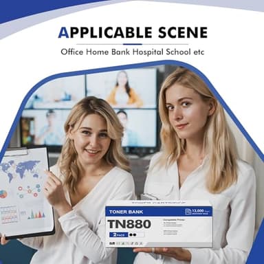 Toner Bank Compatible Toner Cartridge Replacement for TN880 TN 880 for HL-L6200DW MFC-L6700DW MFC-L6800DW HL-L6200DWT HL-L6300DW MFC-L6900DW Super High Yield Printer (Black, 2-Pack) - Image 7