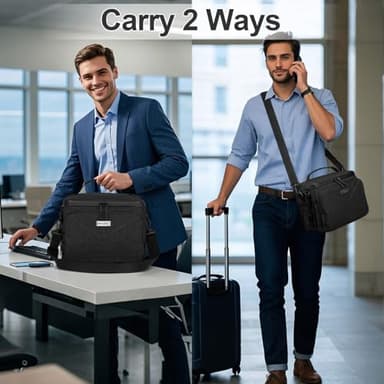 BAVGRED Lunch Box for Men Women,Reusable Large Double Deck Tactical Insulated Lunch Bag with Adjustable Shoulder Strap,Leakproof Tote Cooler Bag for Work Adults Picnic Beach Office-Green,12 Cans - Image 5