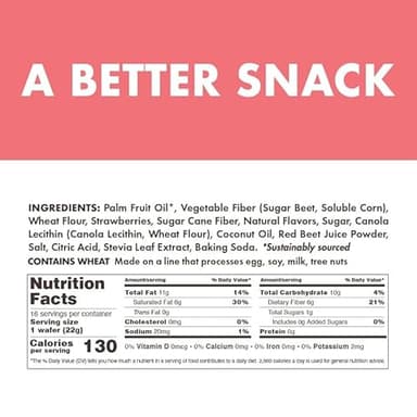 Rip Van Strawberry Keto Wafer Cookies - Healthy Vegan Snacks - Non GMO, Low Sugar (1g), Low Calorie - 16 Count - Image 2