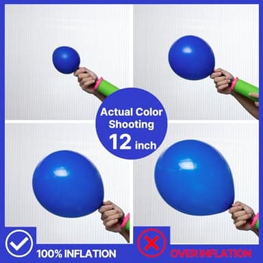 PartyWoo Royal Blue Balloons 100 pcs 12 Inch Matte Dark Blue Latex Balloons for Graduation Independence Day Memorial Day Baseball Baby Shower Gender Reveal Birthday Party Decorations Blue-Y59 - Image 3