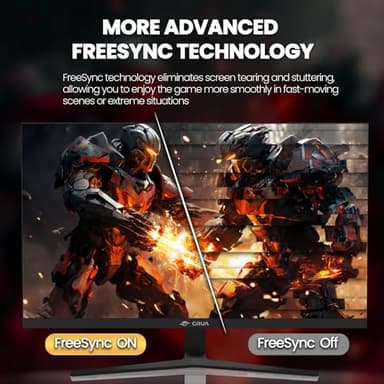 CRUA 27Inch Gaming Monitor, IPS 360Hz Computer Monitor FHD(1920 * 1080P), 120% sRGB, PC Monitor That Compatible AMD Freesync, HDMI 2.0 & DP 1.4, Support Wall Mountable Installs-Black - Image 5