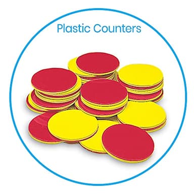 hand2mind Plastic Math Counters for Kids, Red and Yellow Counters, Math Manipulatives for Counting, Sorting, Pattern, Bingo Chips, Game Tokens, Homeschool Supplies (Set of 1000) - Image 2
