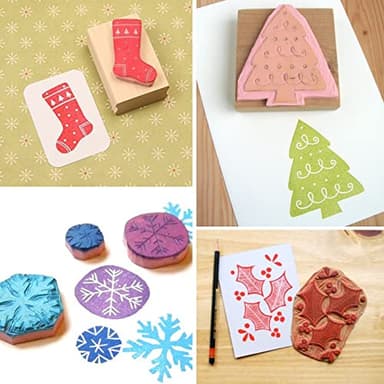 SGHUO 12pcs 4"x6" Pink Rubber Carving Blocks Linoleum Block Stamp Making Kit - Image 6
