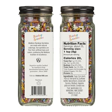 Watkins Rainbow Decorating Sprinkles, 3.4 Ounce Jar, 3-Pack - Image 2