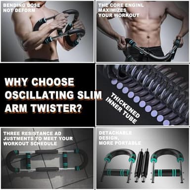 Ultimate Twister Arm Trainer, Adjustable Chest Workout Equipment, Arm Trainer for Men, Chest Trainer for Men, Shoulder Muscle Training, Portable Spring Resistance Home Fitness Equipment - Image 5