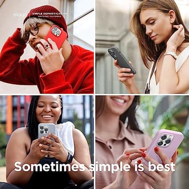 elago Compatible with iPhone 14 Pro Case, Liquid Silicone Case, Full Body Protective Cover, Shockproof, Slim Phone, Anti-Scratch Soft Microfiber Lining, 6.1 inch (Salmon) - Image 3