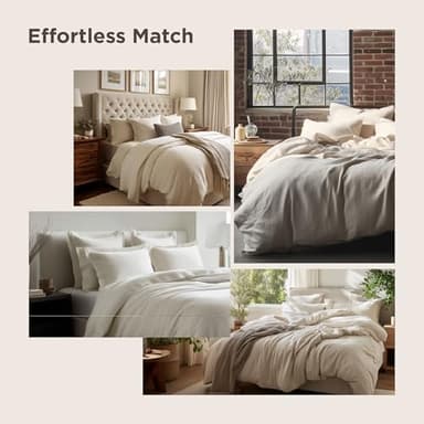Bedsure White Duvet Cover King Size - 3 Pieces Prewashed Cotton-Like Extra Soft Bedding Set, Includes 1 Duvet Cover 104x90 Inches with Zipper Closure & 2 Pillow Shams, Comforter Not Included - Image 7