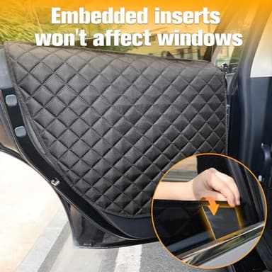 PETICON Dog Seat Covers for Tesla Model 3 & Y Back Seat with 2 Pack Door Protectors, 100% Waterproof Dog Hammock for Tesla with Mesh Window & Headrest Protection Prevents Scratches and Scuffs - Image 3