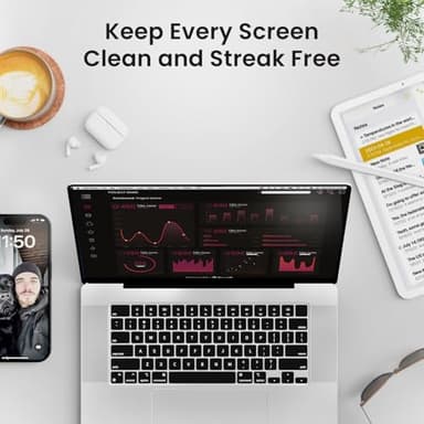 EVEO® Screen Cleaner Spray Kit (Streak-Free) TV Screen Cleaner for Smart TV, LCD, LED, OLED | Computer Screen Cleaner Spray and Wipe Microfiber Cloth - TV, Monitor, Laptop, iPad, Car - 6.7oz 1 Pack - Image 4