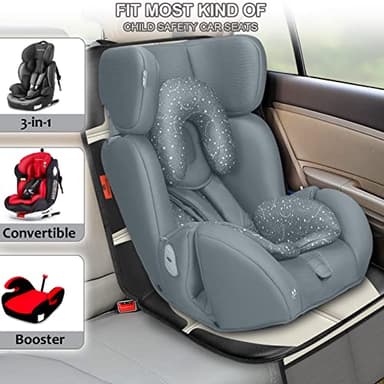 XHYANG Car Seat Protector,2 Pack Car Seat Protectors Baby Carseat Waterproof Durable 600D Fabric for Child Baby Car Seat Mat Vehicle Pet Cover 2 Storage Pockets (2 Pack Beige) - Image 4