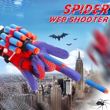 JONEG Web Shooters Toy for Kids 2 Pack, Toy for 3 4 5 6 7 8 Year Old Boy, Web Slinger with Spider Glove Launcher, Toys for Boys 4-6 6-8, Birthday Gifts - Image 9