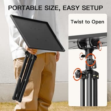 AMADA Projector Stand, Laptop Stand with Adjustable Height 22 to 36 inch, Heavy Duty Projector Mount as DJ Racks, Portable Projector Tripod Stand, Tall Floor Stand for Office, Home, Stage or Studio - Image 5