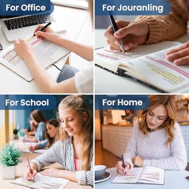 Lined Journal Notebook for Women & Men, Hardcover Leather Journal for writing, A5 College Ruled Notebook for Work & Note Taking, Perfect for Office School Home Supplies, 160 Pages, Watercolor Petal - Image 6