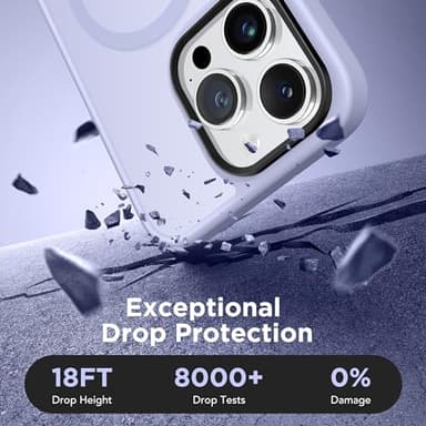 GONEZ Magnetic for iPhone 13 Pro Max Case,Compatible with MagSafe,[Military-Grade Drop Protection][Anti-Fingerprint] Slim Translucent Matte Back Shockproof Phone Protective Case(Lilac) - Image 6