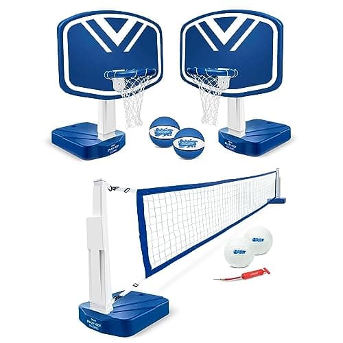 GoSports Splash Hoop 2-in-1 Full Court Pool Basketball & Volleyball Game Set - Image 1
