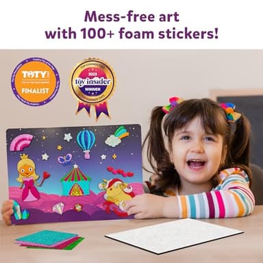 Skillmatics Foil Fun - Unicorns & Princesses, No Mess Art for Kids, Craft Kits & Christmas Fun Supplies, DIY Creative Activity, Travel Toys, Gifts for Ages 4, 5, 6, 7, 8, 9 - Image 5