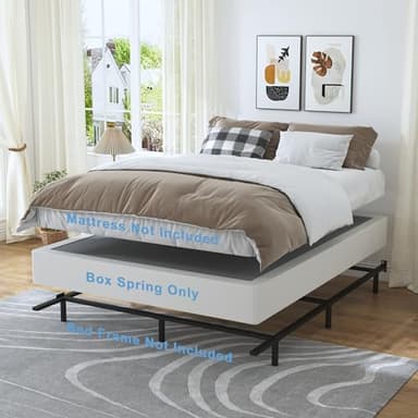 HOBINCHE Queen Box Spring - 7 Inch High Profile Box Spring for Queen Bed, Sturdy Metal Frame Mattress Foundation, Easy Assembly, Quiet & Noise-Free - Image 8
