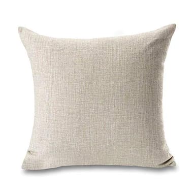 Asminifor Fresh Flower & Rabbit Decorative Farmhouse Pillow Covers Home Decor Cotton Linen Butterfly Throw Pillow Case Cushion Cover 18" x 18" (Rabbit White-Floral) - Image 2