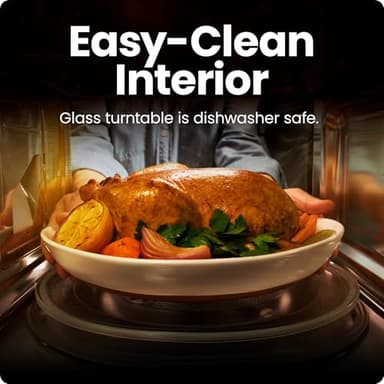 Chefman Countertop Microwave Oven 0.9 Cu. Ft. Digital Stainless Steel Microwave 900 Watt with 6 Presets, Eco Mode, Mute Option, Memory Function, Child Safety Lock, Kitchen, Home, Dorm Essentials - Image 6