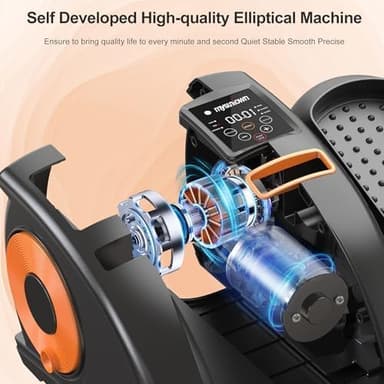 Under Desk Elliptical Machine, Ellipse Leg Exerciser as Seen on TV for Seniors with 12 Speeds, Mini Electric Seated Eclipse Exercise Training, Quiet & Portable Pedal Exerciser with Remote Control - Image 6