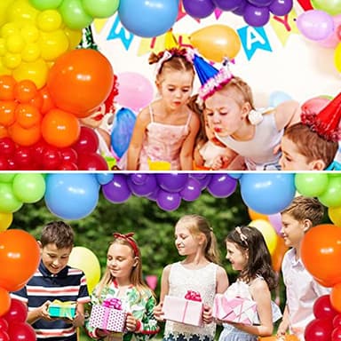 KAWKALSH Rainbow Balloon Arch Kit 111Pcs 18 12 5 Inch Latex Colorful Party Balloons Garland for Birthday Baby Shower Wedding Engagement Anniversary Christmas Party Decorations - Image 6