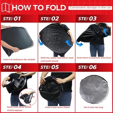 KAYZT Windshield Sun Shade for 2022-2025 2026 Kia EV6 Foldable Sunshade Front Window Custom Fit Car Accessories - Image 6