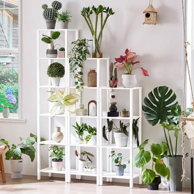 YUFAM 4 Tier Tall Wooden Bookshelf with Storage - Small White Bookcase for Small Spaces, Shelf for Living Room, Office, Bedroom, Kitchen - Industrial Modern Book Shelf - Image 8