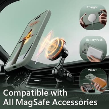 FireNova Magnetic for iPhone 17 Pro Case, Compatible with MagSafe, [Integrated Silicone Camera Control Button] [Camera Protection] Anti-Scratch Microfiber Lining Phone Case, 6.3", Calke Green - Image 6