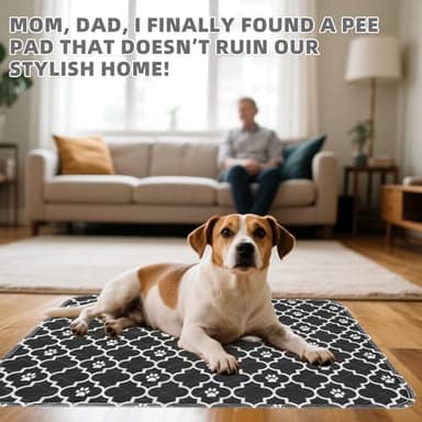 KOOLTAIL Washable Pee Pads for Dogs, 2 Packs Super Absorbent Leakproof & Non-Slip Dog Pee Pad Extra Large, Reusable Puppy Training Pads Waterproof, Pet Mat Rug for Whelping,Floor,Crate,Cats, 36"x41" - Image 3