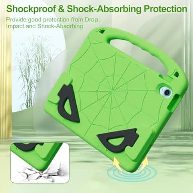 LKOOZO Kids Case for iPad (A16) 11th Generation 11 inch 2025 / iPad 10th Generation 10.9 inch 2022, Shockproof Cover with Built-in Screen Protector and Stand, Green - Image 5