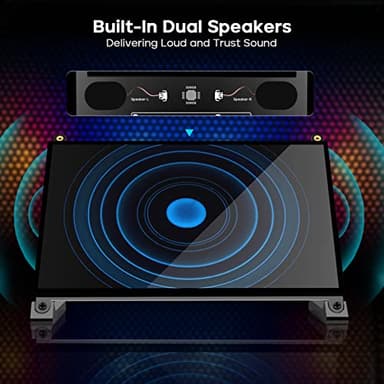 ROADOM Raspberry Pi Screen, 10.1’’ Touchscreen Monitor, IPS FHD 1024×600,Responsive and Smooth Touch,Dual Built-in Speakers,HDMI Input,Compatible with Raspberry Pi 5/4/3/Zero,Easy Assembly,Driver Free - Image 8