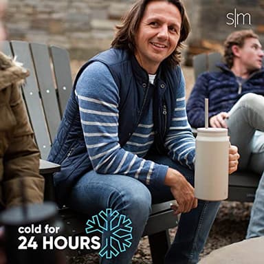 Simple Modern 50 oz Mug Tumbler with Handle and Straw Lid | Reusable Insulated Stainless Steel Large Travel Jug Water Bottle | Gifts for Women Men Him Her | Trek Collection | 50oz | Graphite - Image 3