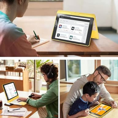 BABG iPad 9th Generation Case with Keyboard, 360° Rotatable Backlit Keyboard with Pencil Holder for 10.2 inch iPad 9th Gen 2021/ 8th Gen 2020/ 7th Gen 2019 and iPad Air 3 / Pro 10.5" - Yellow - Image 4