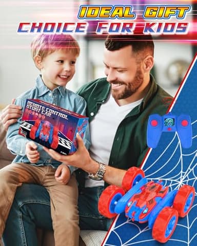 Blissbud Remote Control Car Spider RC Cars for 4 5 6 7 8 9 10 11 12 Year Old Boy 360°Rotating 4WD Rechargeable Drift RC Race Car Boys Toys Birthday Gifts Christmas Basket Stuffers for Kids Age 4-12 - Image 7