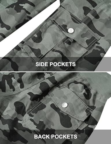 MoFiz Hiking Cargo Shorts for Women Outdoor Quick Dry Athletic Shorts for Boating Camping with Pockets Camo Green XL - Image 7