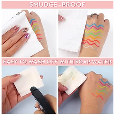 BOBISUKA 8 Colors UV Neon Liquid Eyeliner Set, Matte Colored Eyeliners Pen, Colorful Waterproof Smudge-proof Pigmented Graphic Liners, Delineadores de Colores Para Ojos Eye Makeup Gift Kit - Image 6