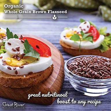 Great River Organic Milling Organic Whole Grain Brown Flaxseed | High-Fiber, Omega-3 Rich Superfood | Non-GMO, Kosher, USDA Organic | Ideal for Baking, Smoothies & Home Milling | 25 Lb - Image 7