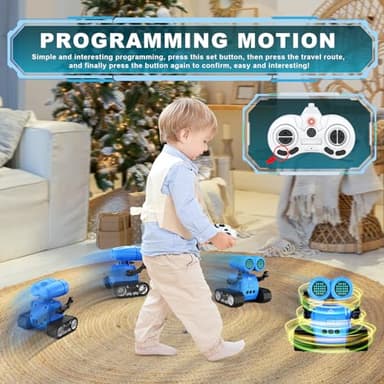 Hamourd Robot Toys for Boys Girls, Emo Robot with Walkie-Talkie Function, Gesture Sensing, Flexible Head & Arms, Programming Motion, Dance Moves, Music, Multi-Mode LED Eye, Toys for Ages - Image 5