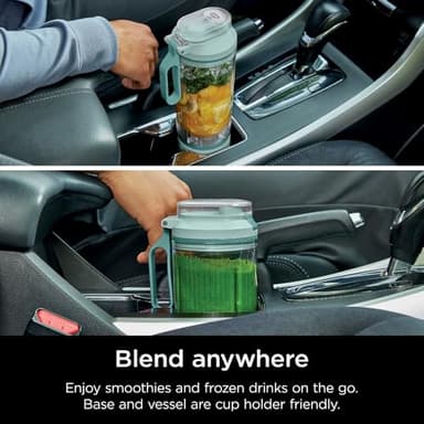 Ninja Blast Max, Portable Blender + Twist & Go, Personal Smoothie, Blend, Ice Crush, 3 Programs, Cordless, 22oz removable Vessel, Dishwasher Safe, Leakproof, Sea Glass, BC251MT - Image 5