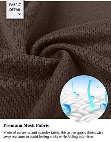 G Gradual Men's Basketball Shorts with Zipper Pockets Lightweight Quick Dry 11" Long Shorts for Men Athletic Gym(Brown,M) - Image 5