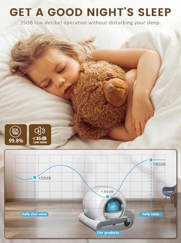 (2025) Self Cleaning Litter Box, Upgraded Robot Automatic Litter Box for Multiple Cats, 65L+9L Extra Large, Features Negative ion Sterilization and Deodorization, APP Control, 3 Rolls Litter Liners - Image 6