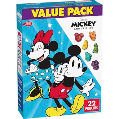 Disney Mickey and Friends Fruit Flavored Snacks, Treat Pouches, Gluten Free Snack, Value Pack, 22 Ct, 17.6 oz - Image 1